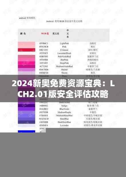 2024新奥免费资源宝典:LCH2.01版安全评估攻略