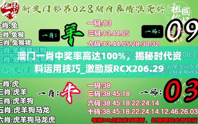 澳门一肖中奖率高达100%,揭秘时代资料运用技巧_激励版RCX206.29