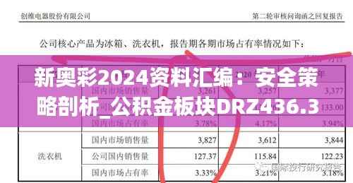 新奥彩2024资料汇编：安全策略剖析_公积金板块DRZ436.39