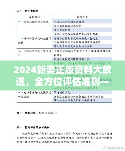 2024新奥正版资料大放送,全方位评估准则——OZD728.63复刻版