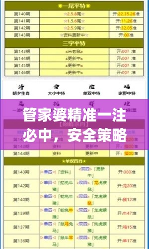 管家婆精准一注必中,安全策略揭秘_神话MJQ546.44版