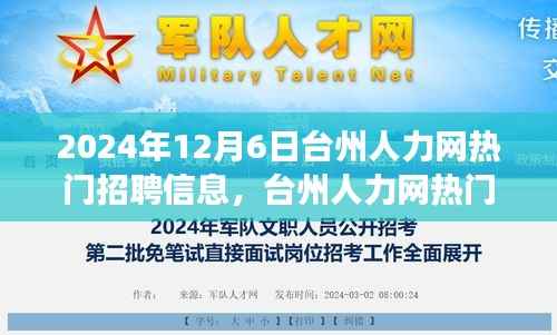 台州人力网热门招聘信息解析，聚焦未来职场趋势（2024年12月6日）