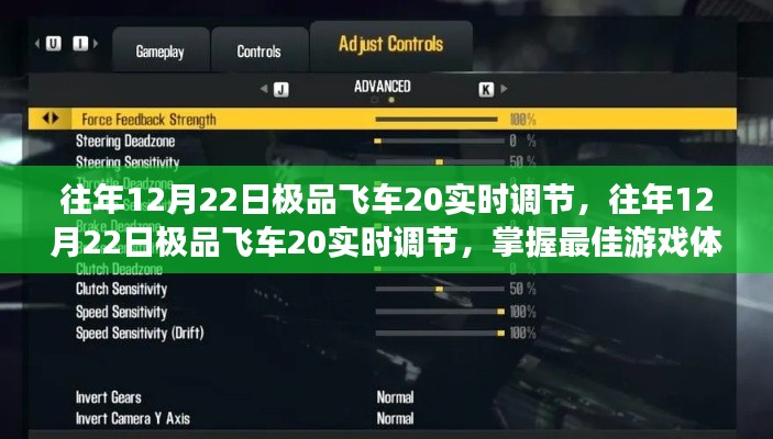 极品飞车20实时调节攻略，掌握最佳游戏体验设置技巧
