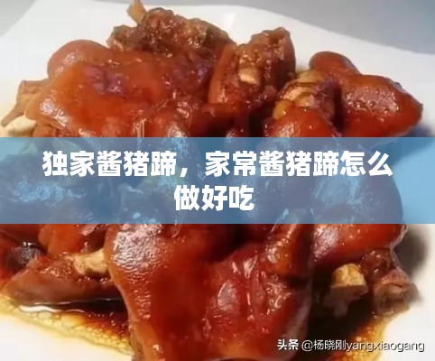 独家酱猪蹄，家常酱猪蹄怎么做好吃 