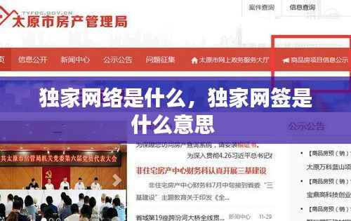 独家网络是什么,独家网签是什么意思