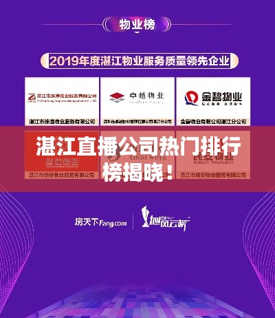 湛江直播公司热门排行榜揭晓!