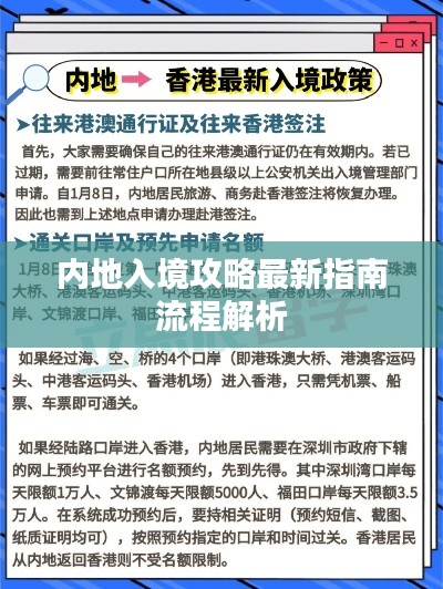 内地入境攻略最新指南流程解析
